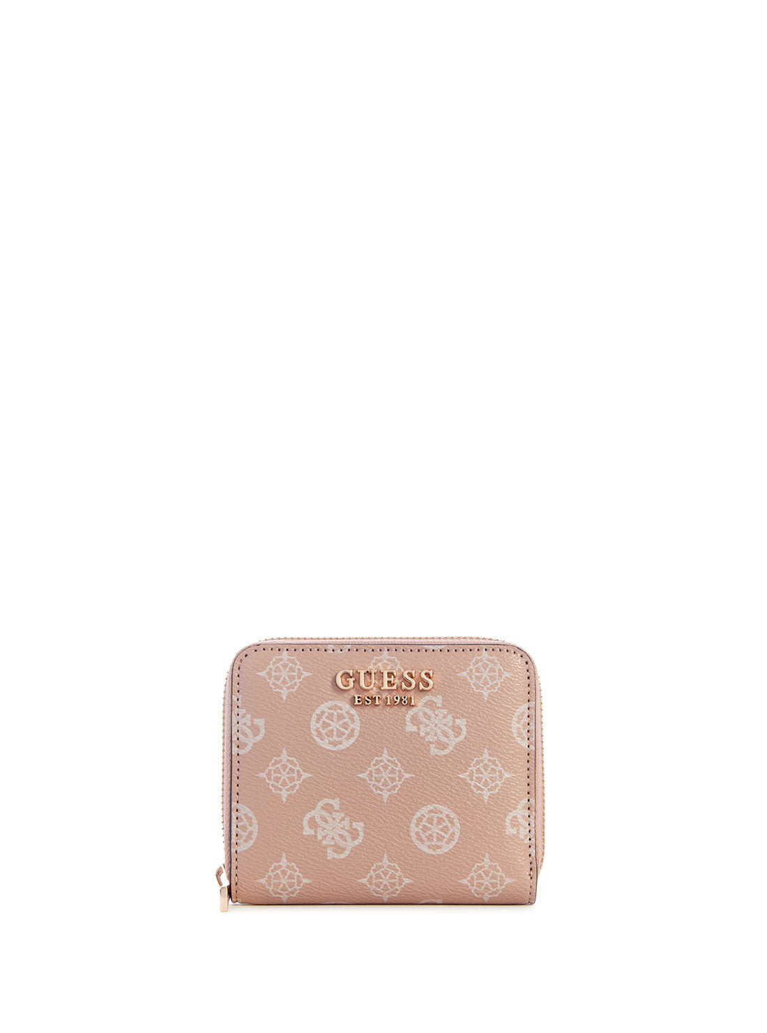 GUESS Women's Light Rose Logo Laurel Small Wallet PG850037 Front View