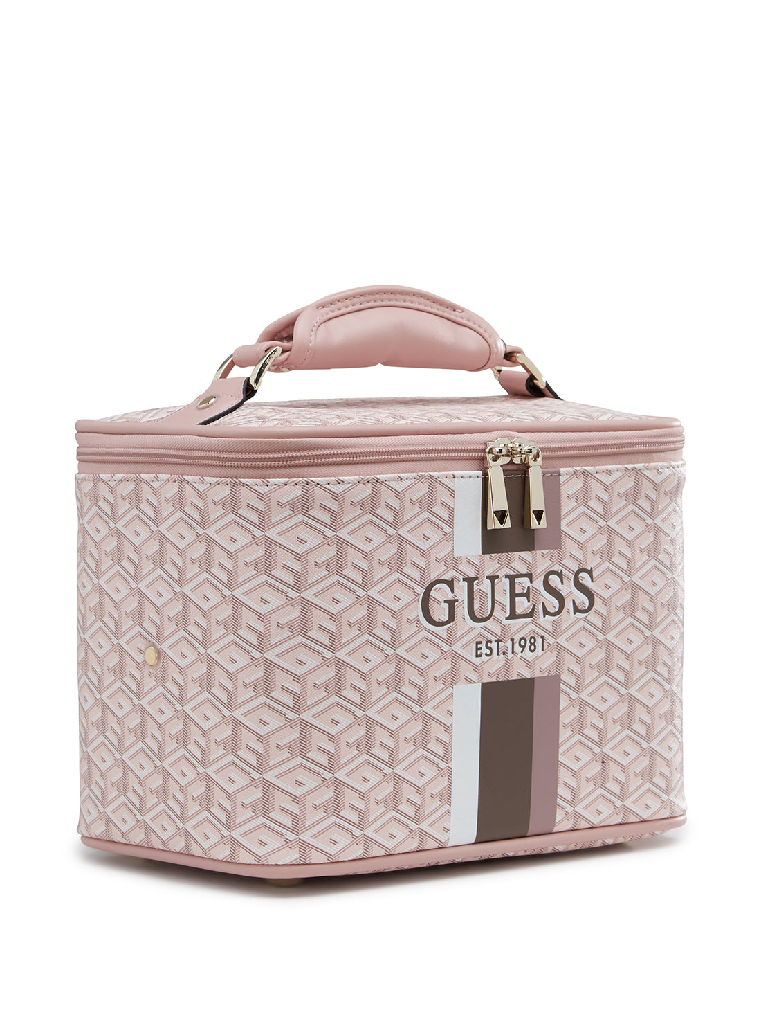 GUESS Women's Rose Logo Wilder Beauty Case S7452493 Angle View