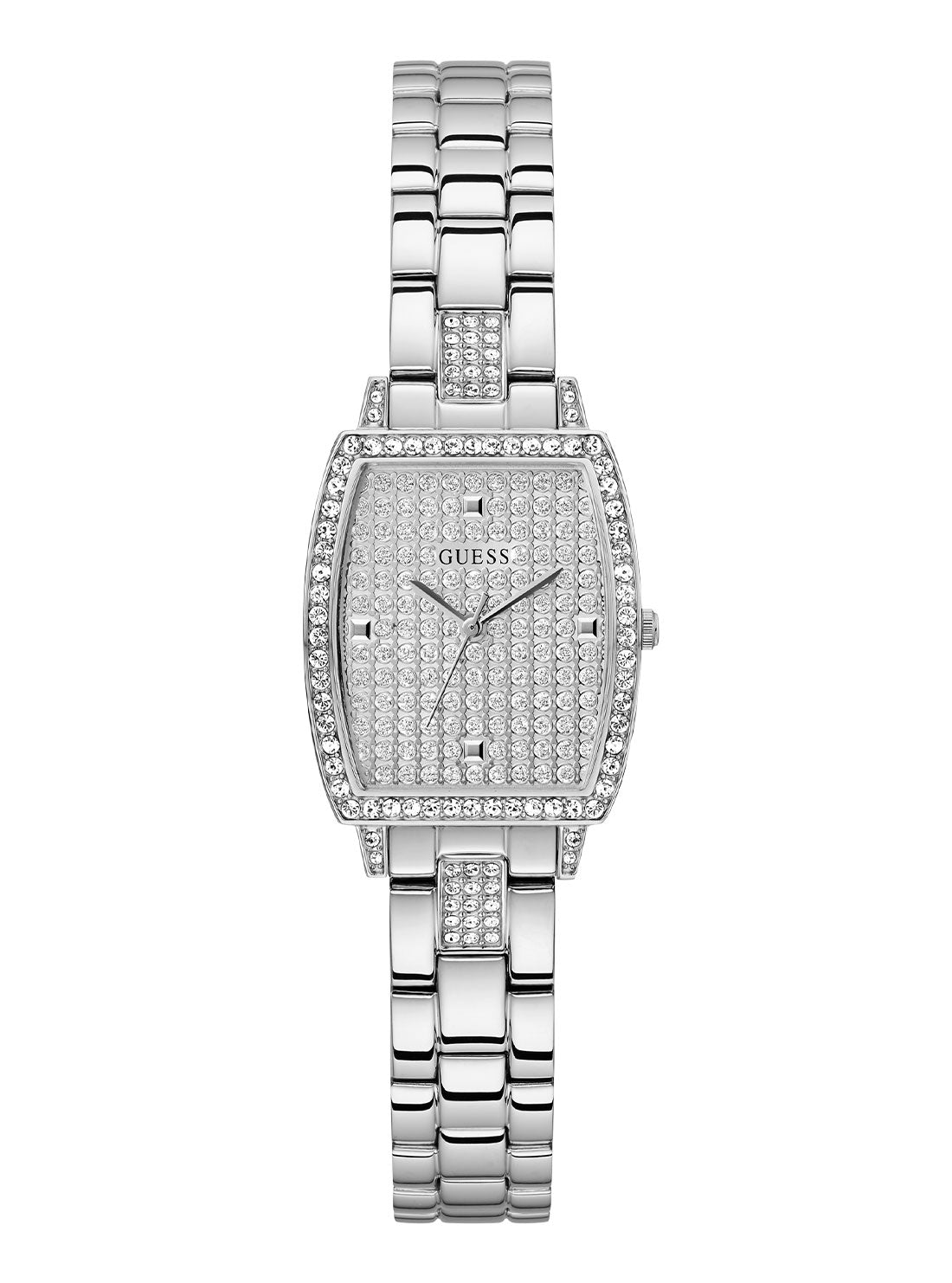 GUESS Women's Silver Brilliant Glitz Watch GW0611L1 Front View