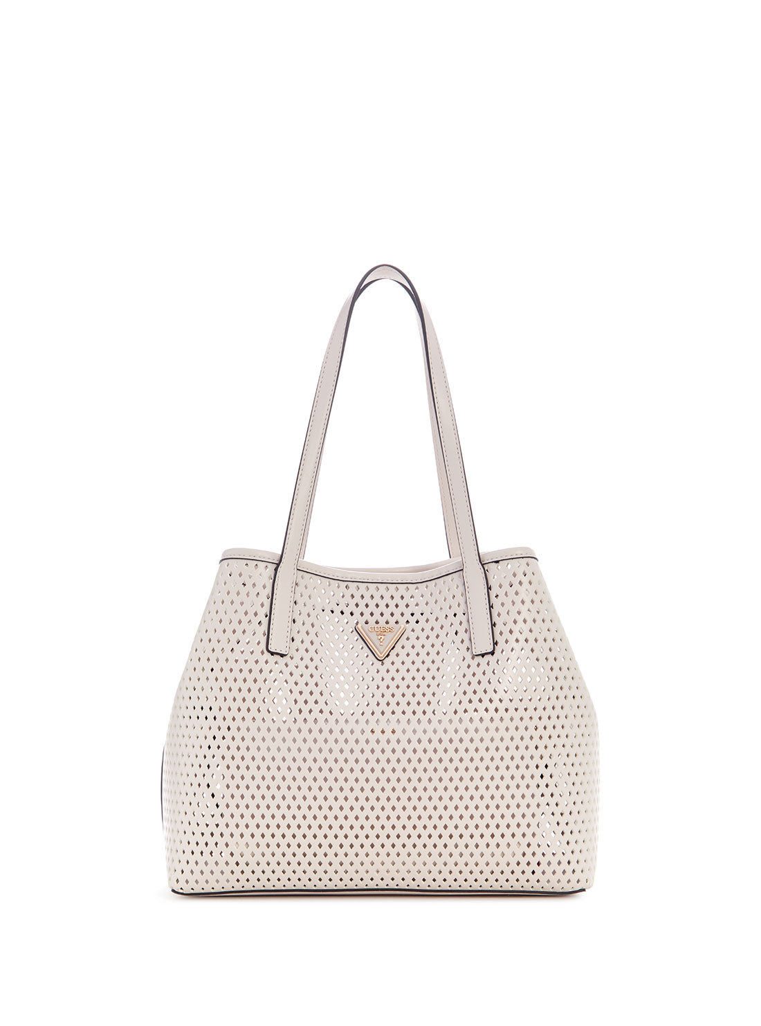GUESS Women's Stone Woven Vikky Tote Bag WP699523 Front View