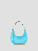 GUESS Women's Turquoise Golden Rock Mini Hobo Bag EG874972 Front View