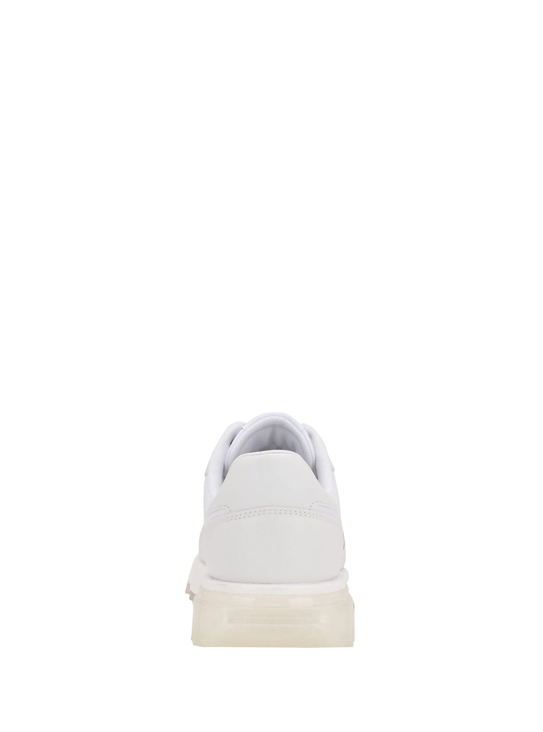 GUESS Women's White Melany Logo Low Top Sneakers GWMELANY Back View