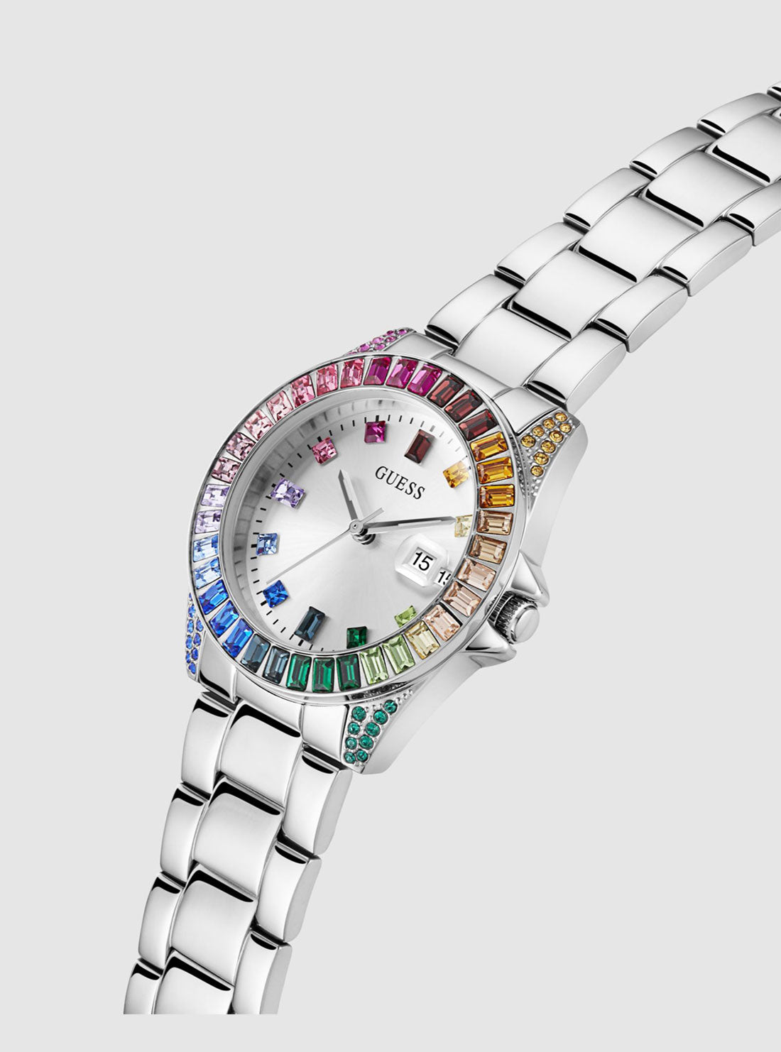 Silver Opaline Link Watch