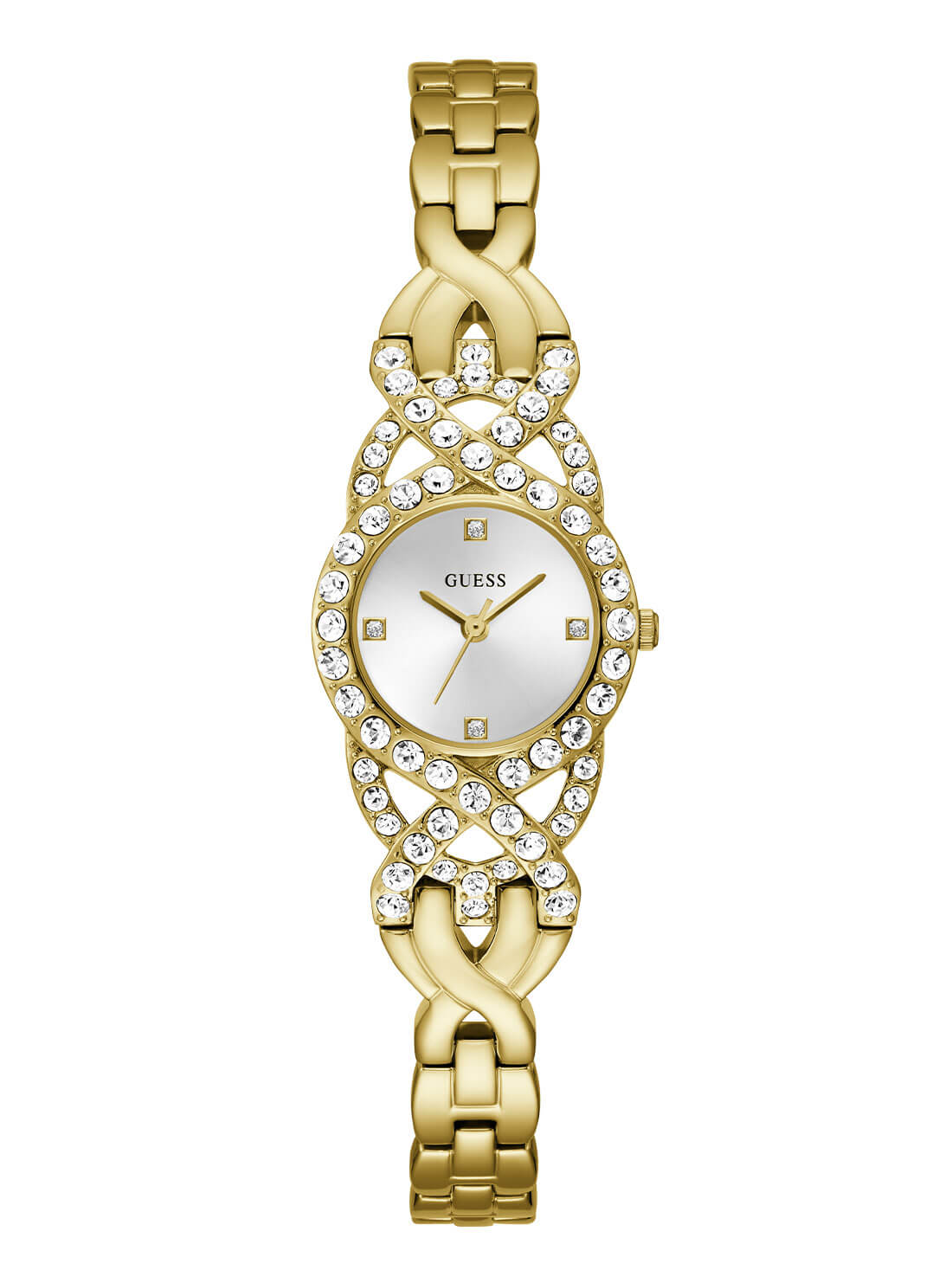 GUESS Gold Adorn Crystal Watch front view