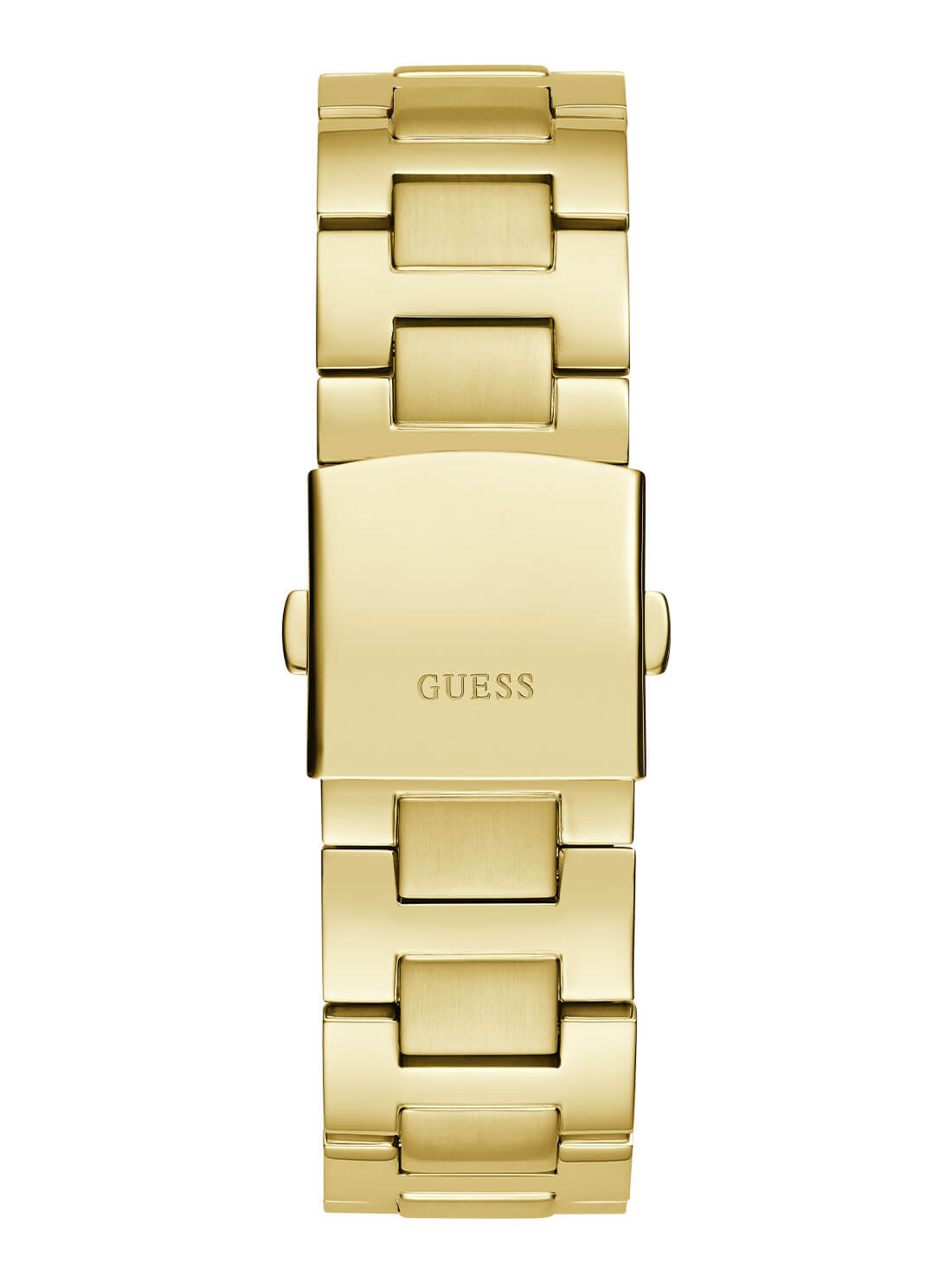 Gold Equity Green Link Watch | GUESS Men's Watches | back view