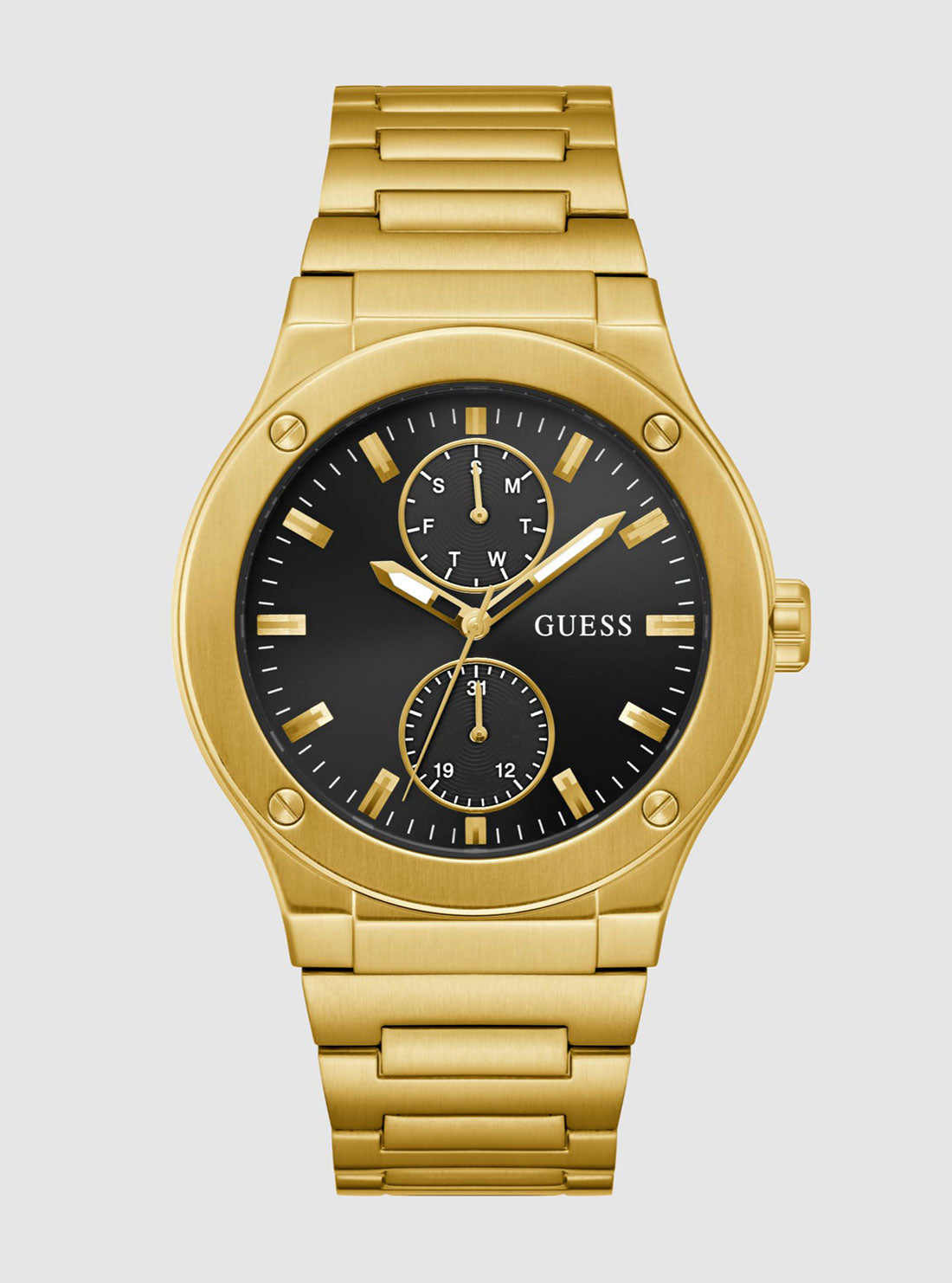 Gold Black Dial Link Watch