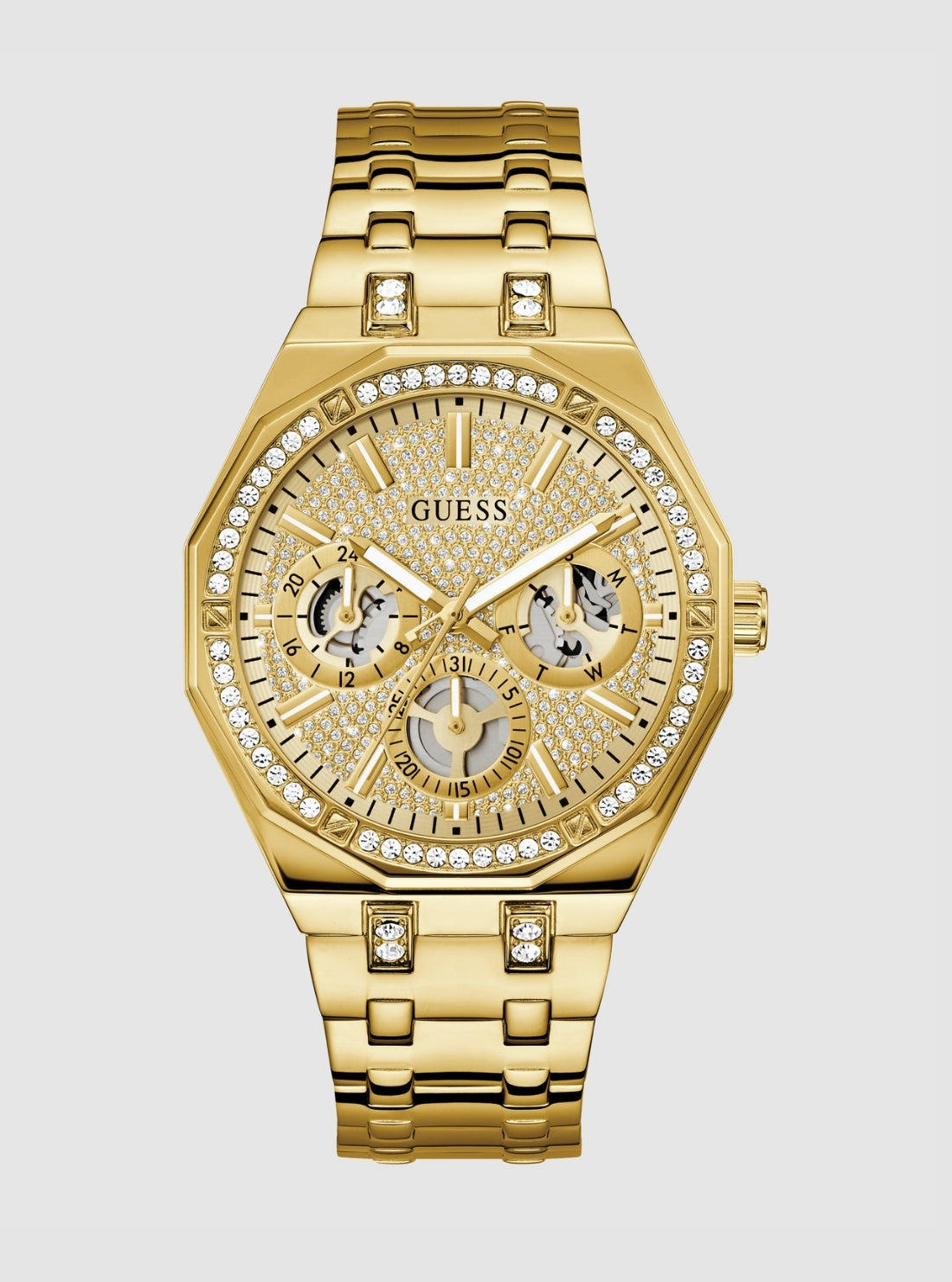 GUESS Accessories Gold Kryptonite Glitz Watch GW0960G2 Front View