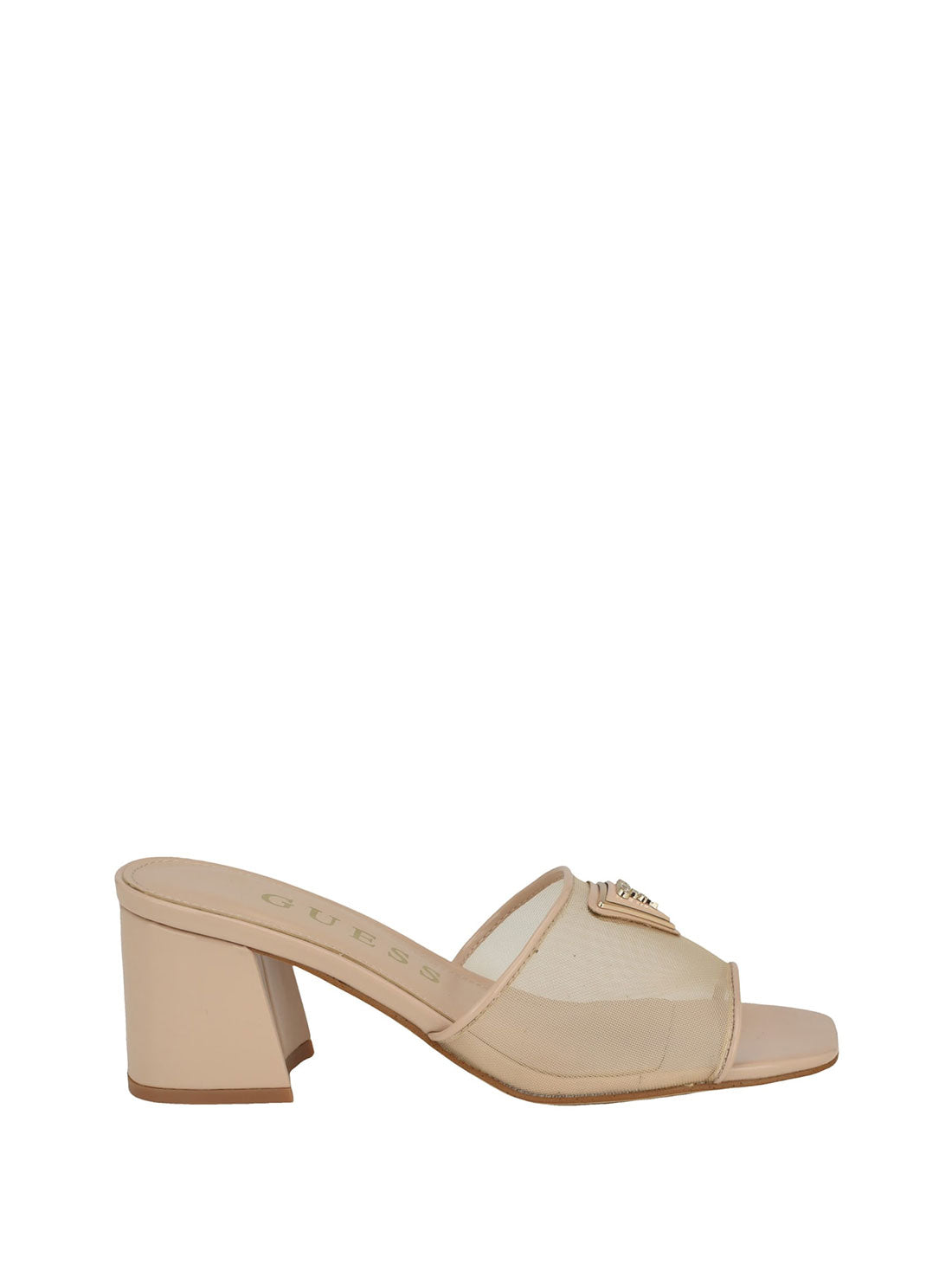 Beige Gable Block Heel