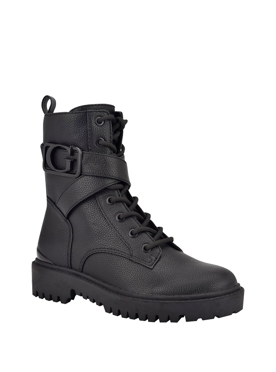 GUESS Black Orana Chunky  Combat Boots front view