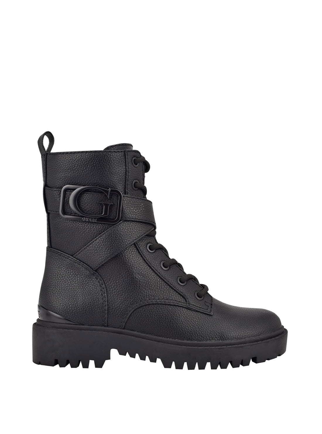 GUESS Black Orana Chunky  Combat Boots side view