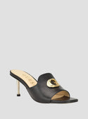 GUESS Black Gold G Logo Snapps Heel front view