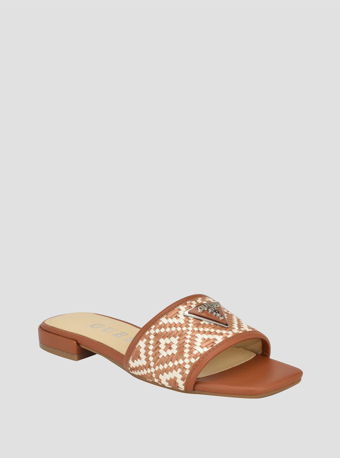 GUESS Brown Tamsen Slide Sandal front view