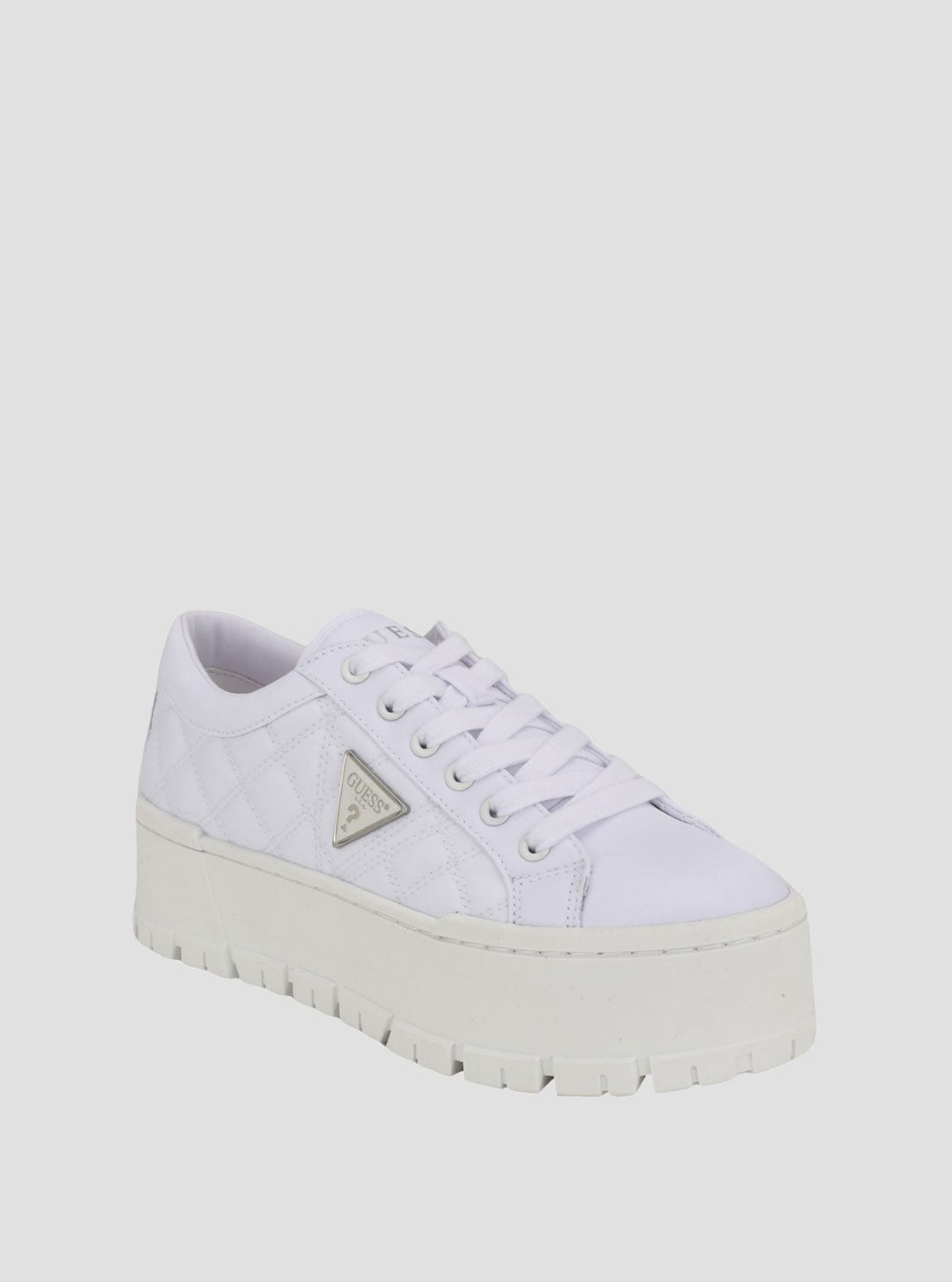 GUESS White Chunky Sole Sneakers side view