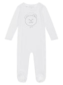 GUESS White Interlock Overall (0-12M) front view