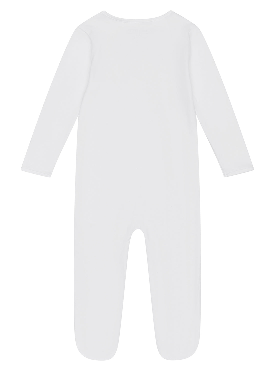 GUESS GUESS White Interlock Overall (0-12M) back view