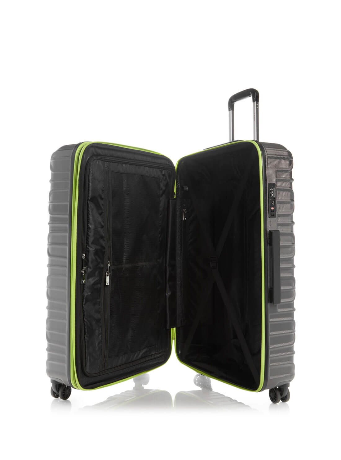 Travel Gunmetal Grey Le Disko 71cm Suitcase inside view