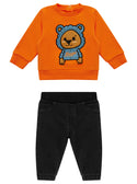 Orange Active Top and Denim Pant Set (0-12M)