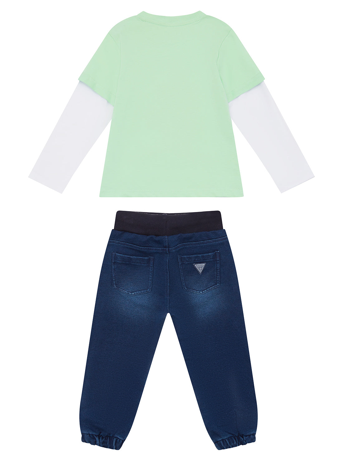 Green Denim T-Shirt and Denim Pant Set (2-7)