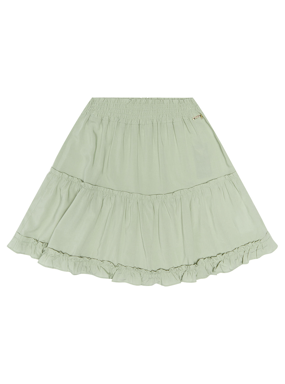 Green Midi Skirt (7-16) | GUESS Kids | Front view