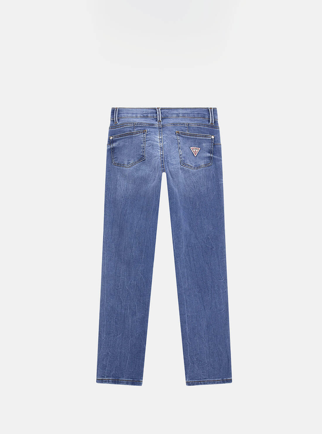 Blue Denim Skinny Jeans (7-16) | GUESS Kids | back view