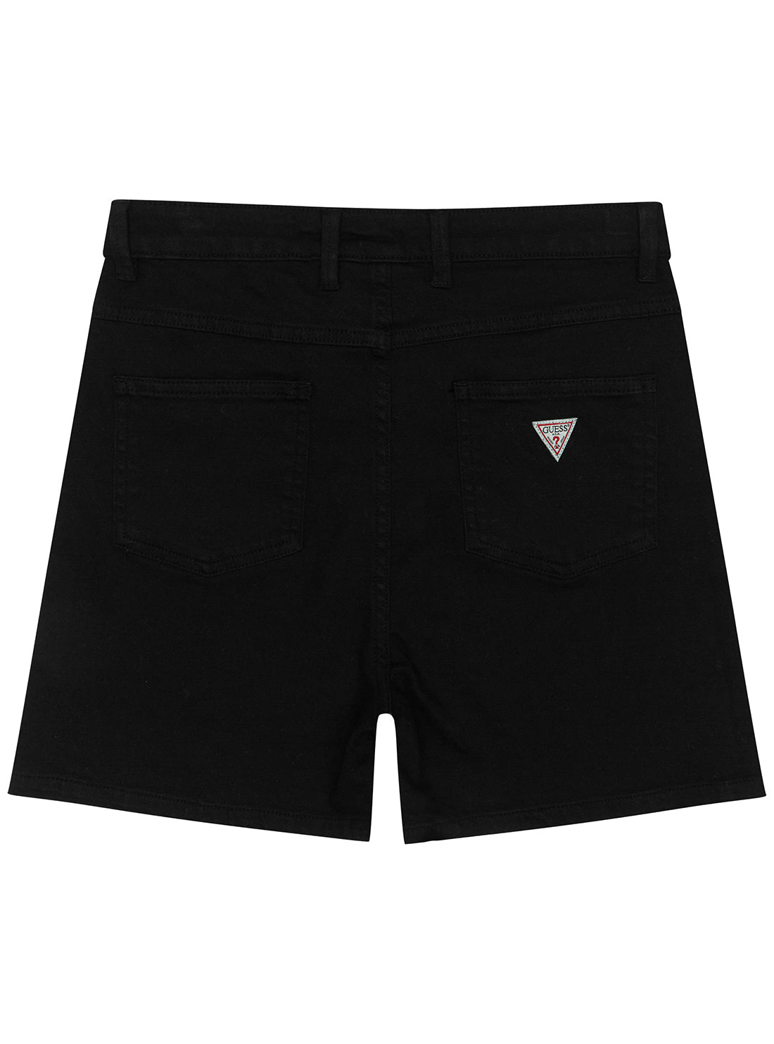 GUESS Black Bull Denim Shorts (7-16) back view\