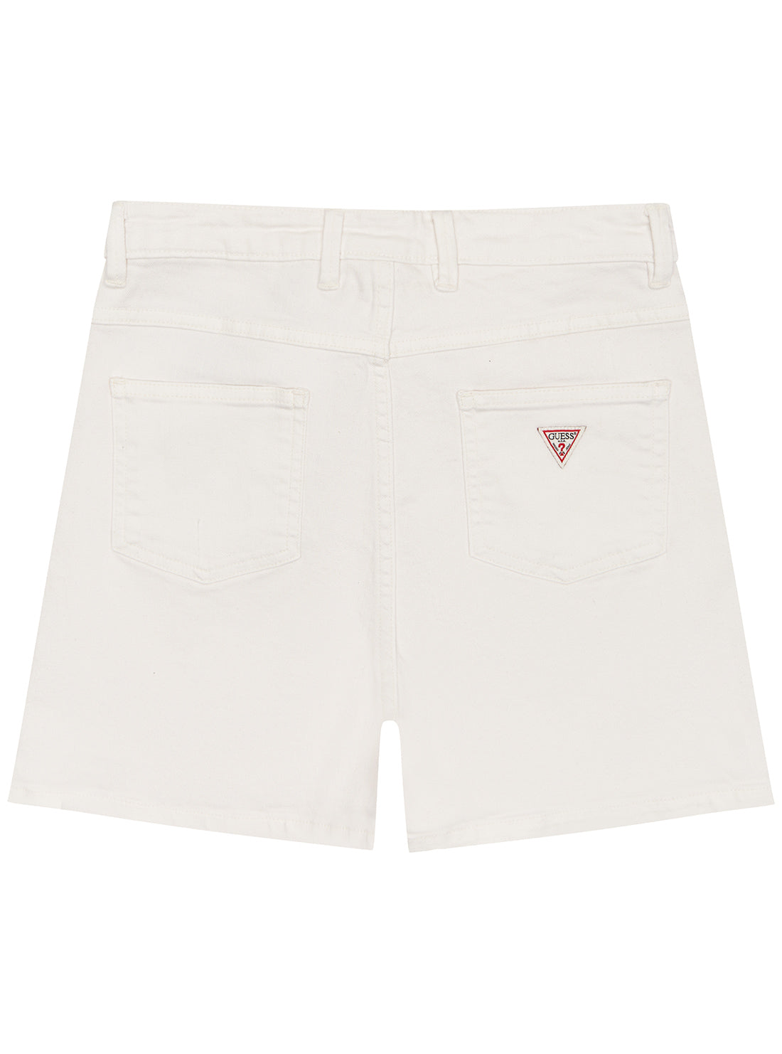 White Bull Denim Shorts (7-16) | GUESS Kids | back view
