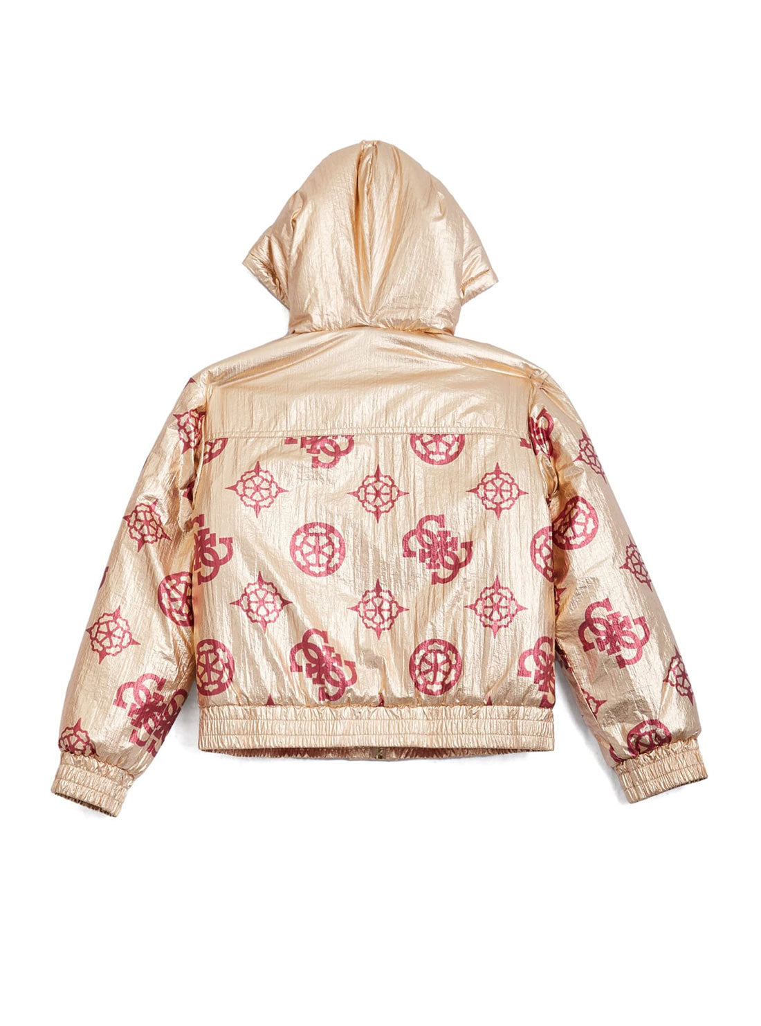 GUESS Pink Logo Padded Jacket (7-16) back view