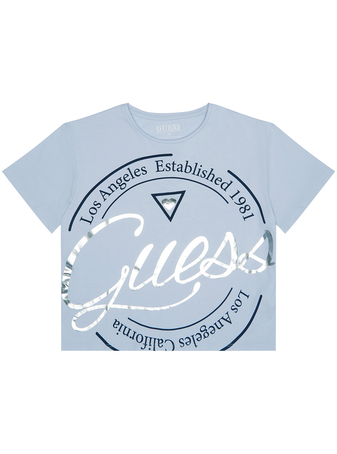 GUESS Blue Short Sleeve T-Shirt (7-16) front view