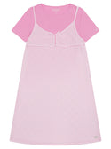 Pink T-Shirt Dress Set (2-7)