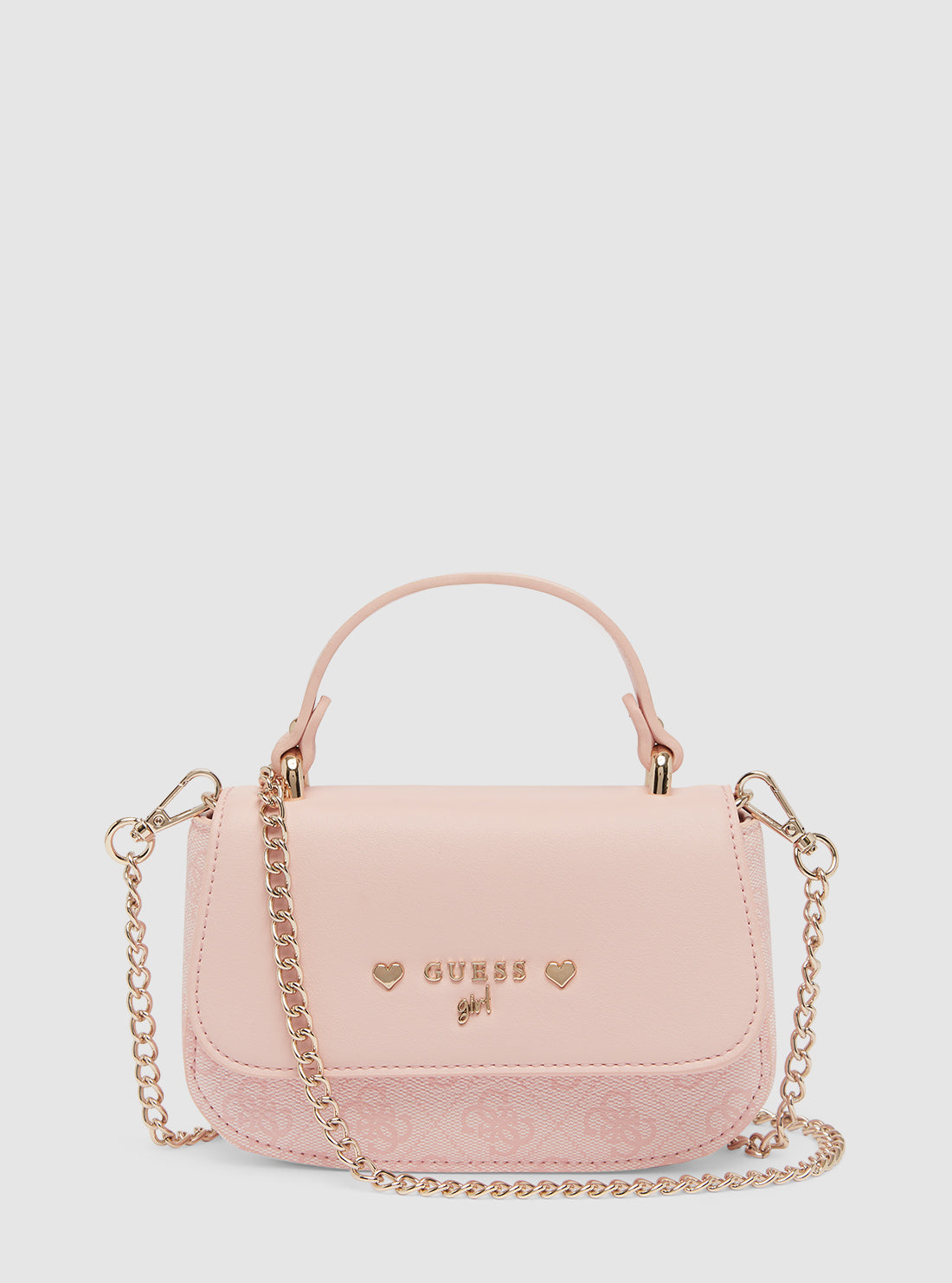 GUESS Kids Pink Crossbody Flap Bag J4YZ42WFEN0 Front View