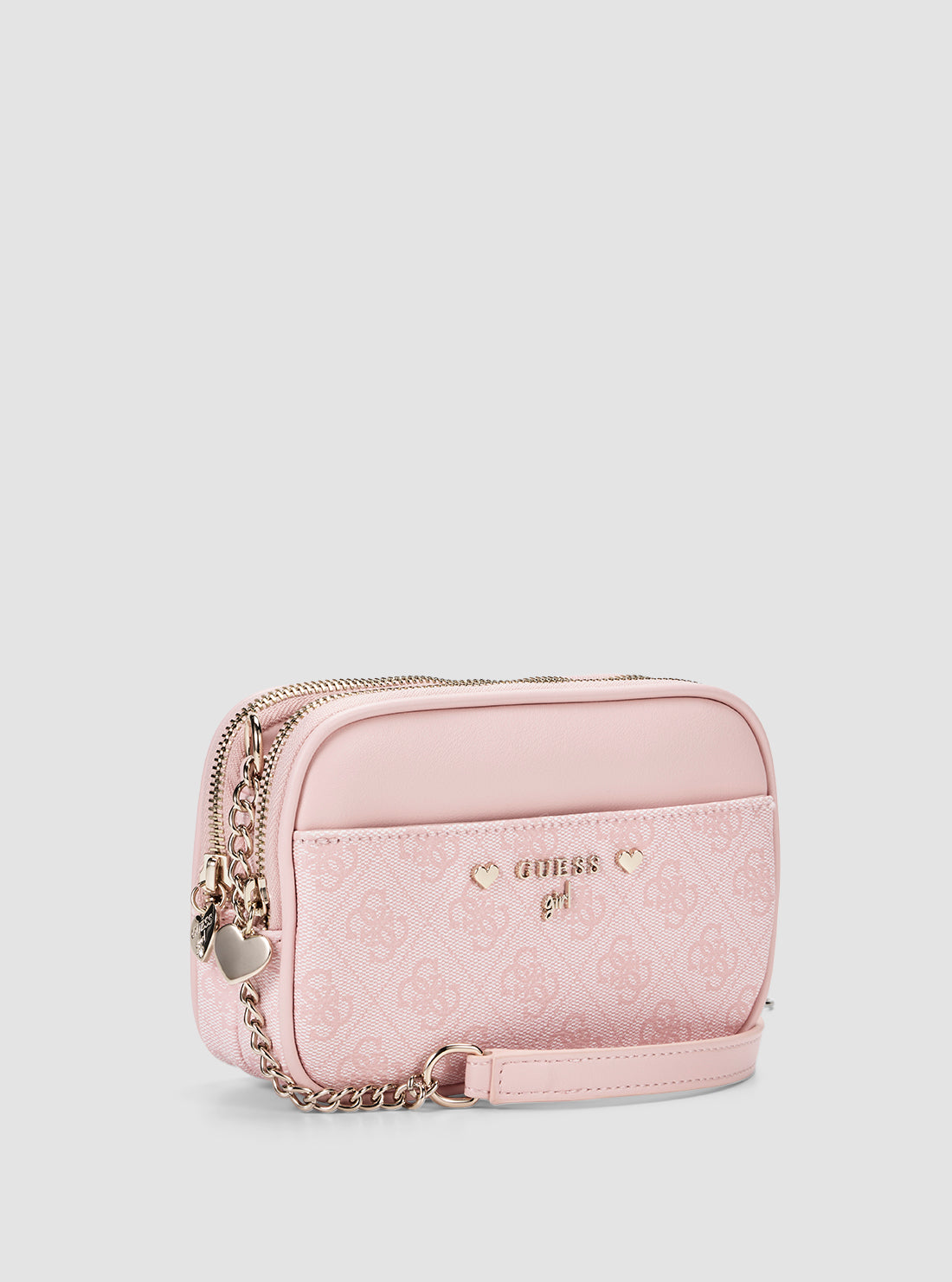 GUESS Kids Pink Camera Crossbody Bag J5YZ00WFMF0 Front Side View