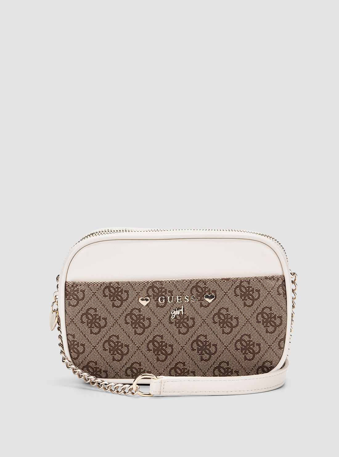 GUESS Kids Beige Camera Crossbody Bag J5YZ00WFMF0 Front View