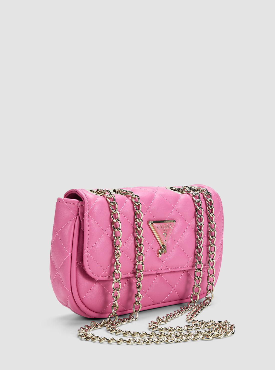 GUESS Kids Pink Mini Convertible Crossbody Bag J5YZ17WGT10 Front Side View