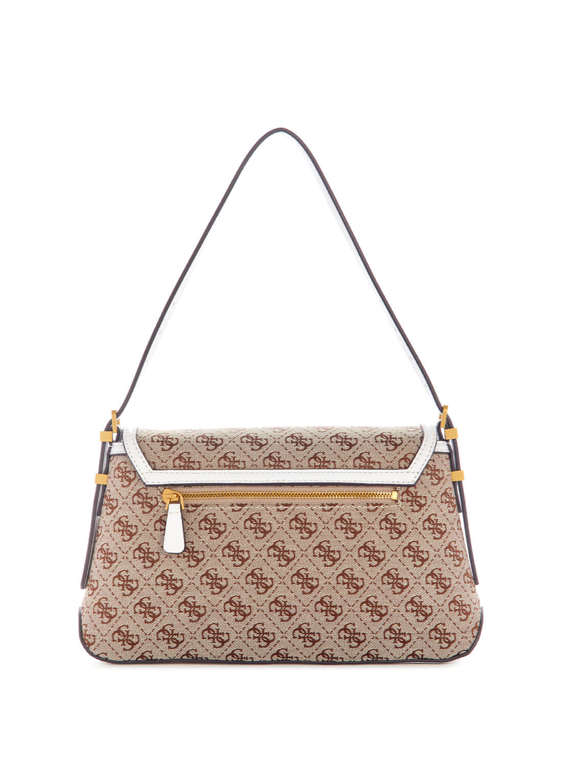 Beige Desideria Logo Shoulder Bag | GUESS Women's Handbags | back view