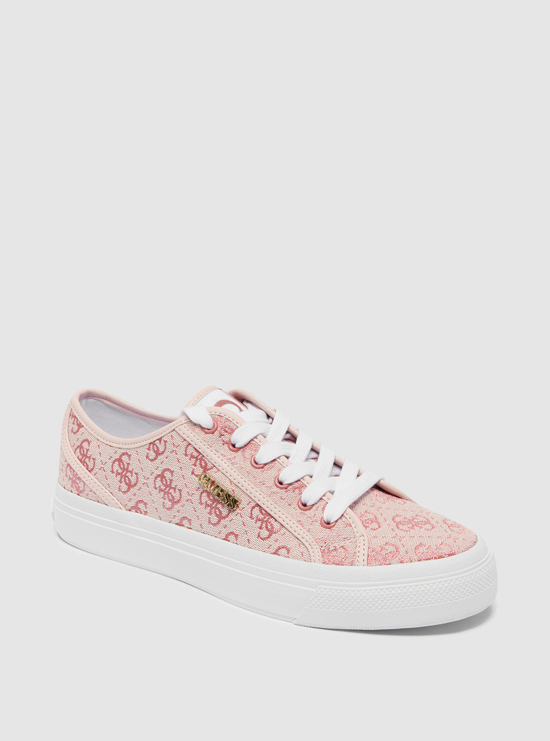 Pink Logo Jelexa Low Top Sneakers