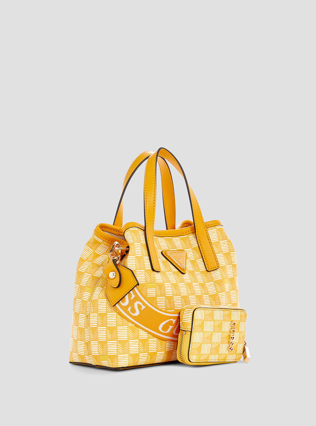 Yellow Logo G Wave Mini Tote Bag