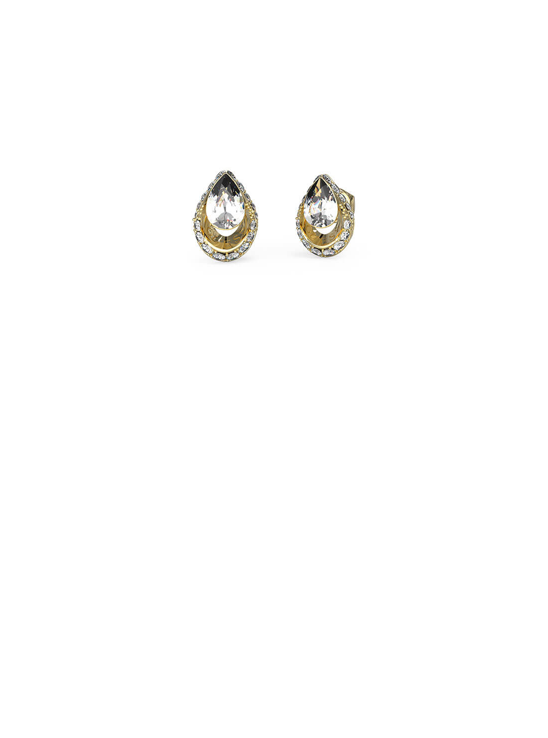 Gold Lollipop Stud Earrings | GUESS Women's Jewellery | front view