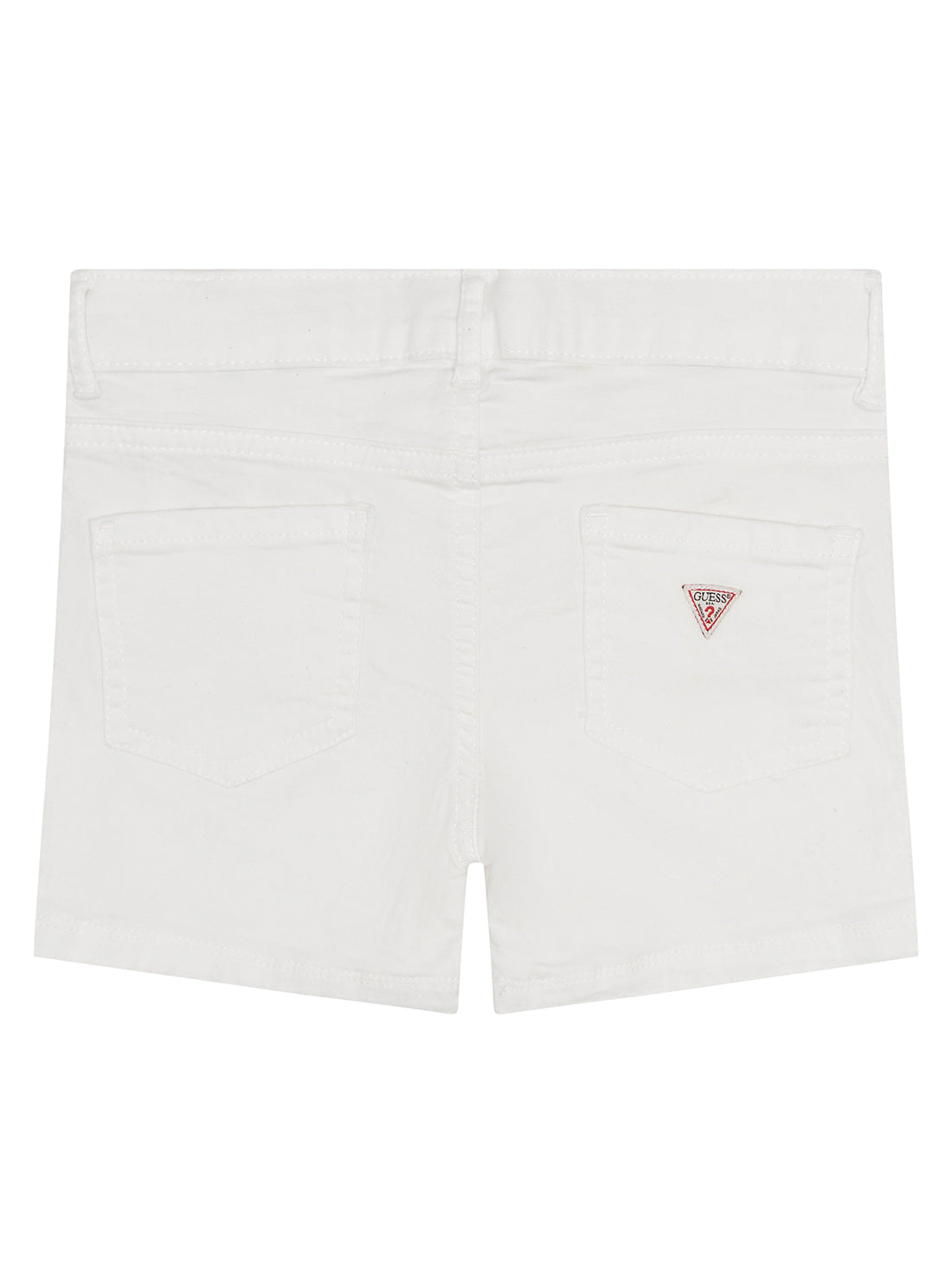White Stretch Bull Denim Shorts
