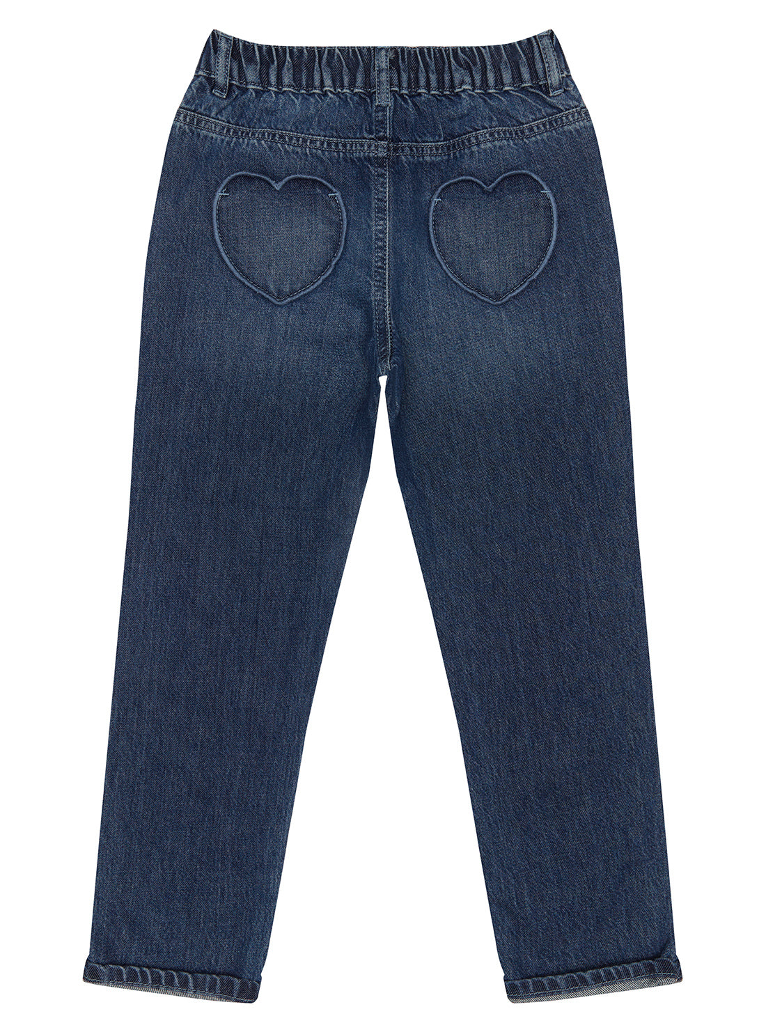 Blue Denim Mom High-Rise Pants (2-7) back view