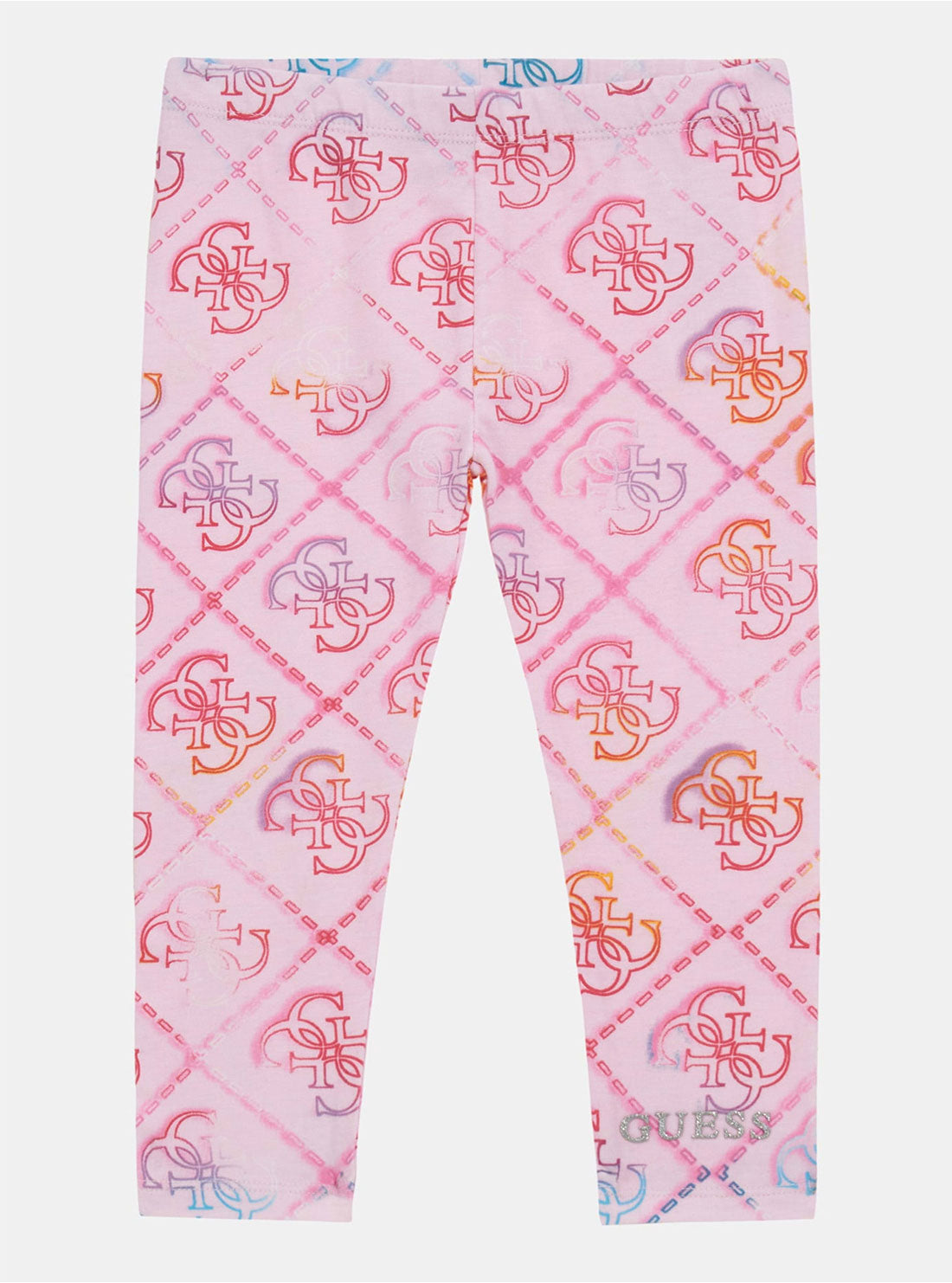 GUESS Pink Logo Leggings (2-7) front view
