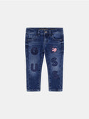 GUESS Blue Denim Skinny Pants (2-7) front view