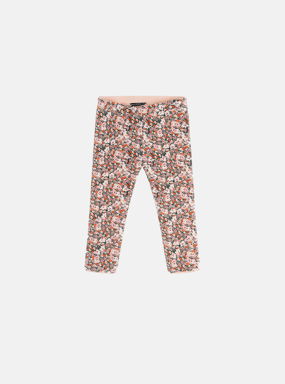 Pink and Floral Reversible Leggings (2-7) | GUESS Kids | front view