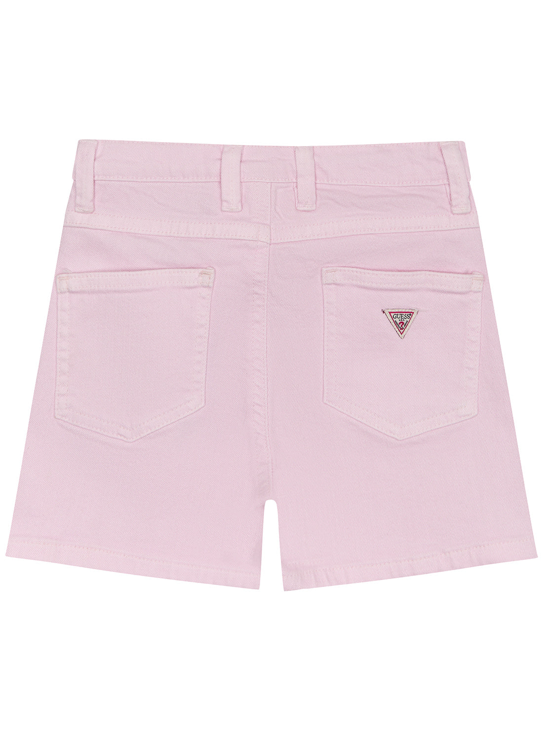 Pink Bull Denim Shorts (2-7) | GUESS Kids | back view