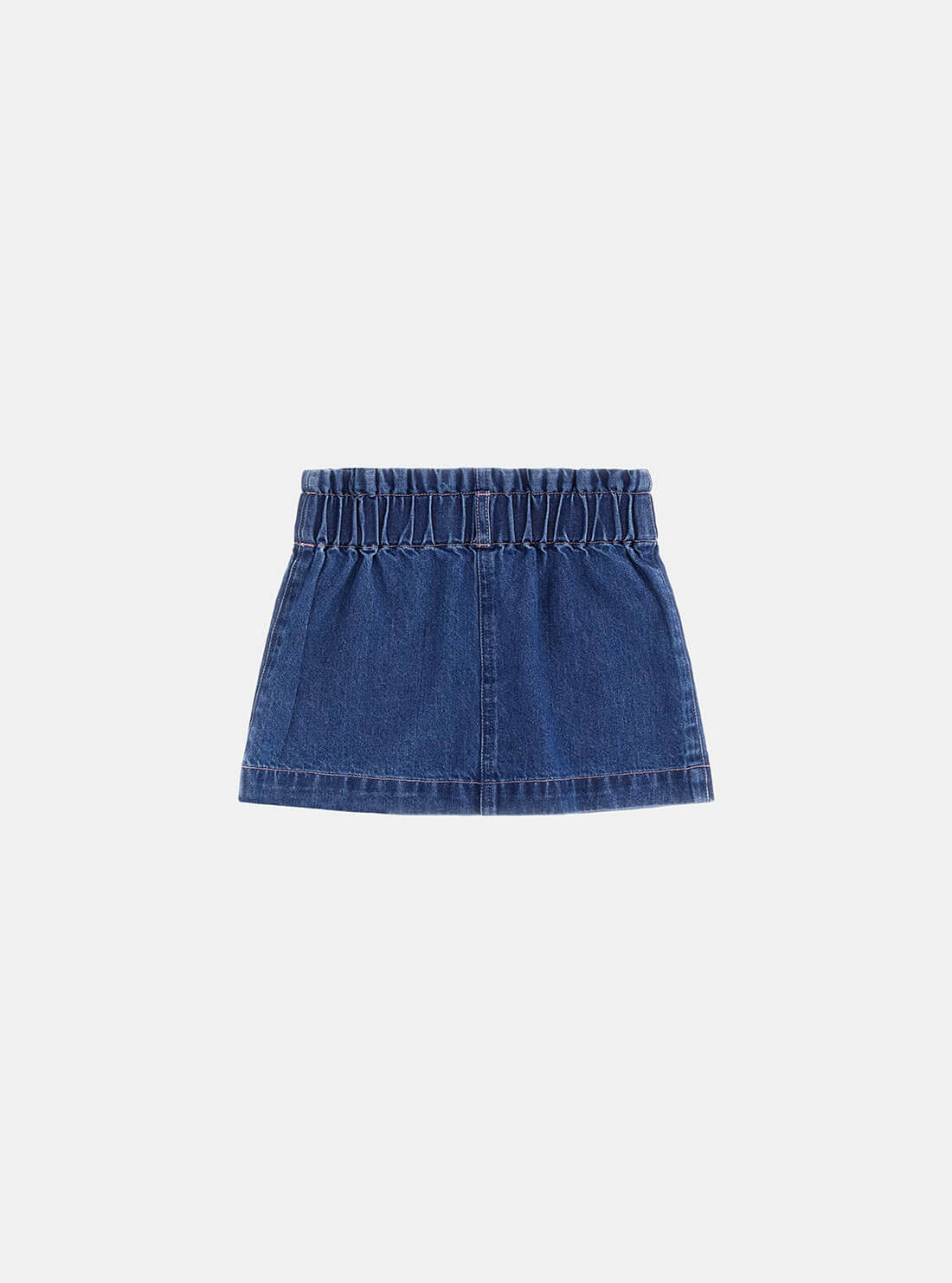 Blue Denim Flower Mini Skirt (2-7) | GUESS Kids | back view