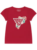 GUESS Red Short Sleeve T-Shirt (2-7) front view