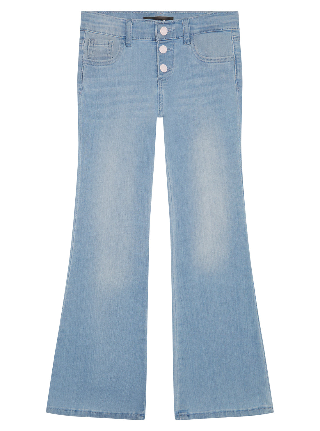 GUESS Blue Denim Stretch Denim Flared Pants (2-7) front view