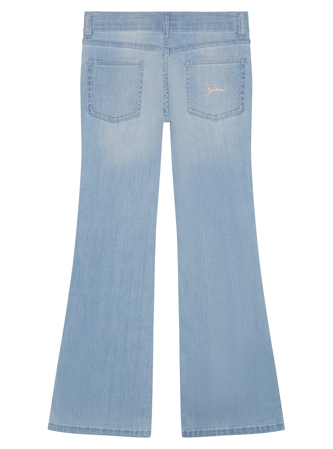 GUESS Blue Denim Stretch Denim Flared Pants (2-7) back view