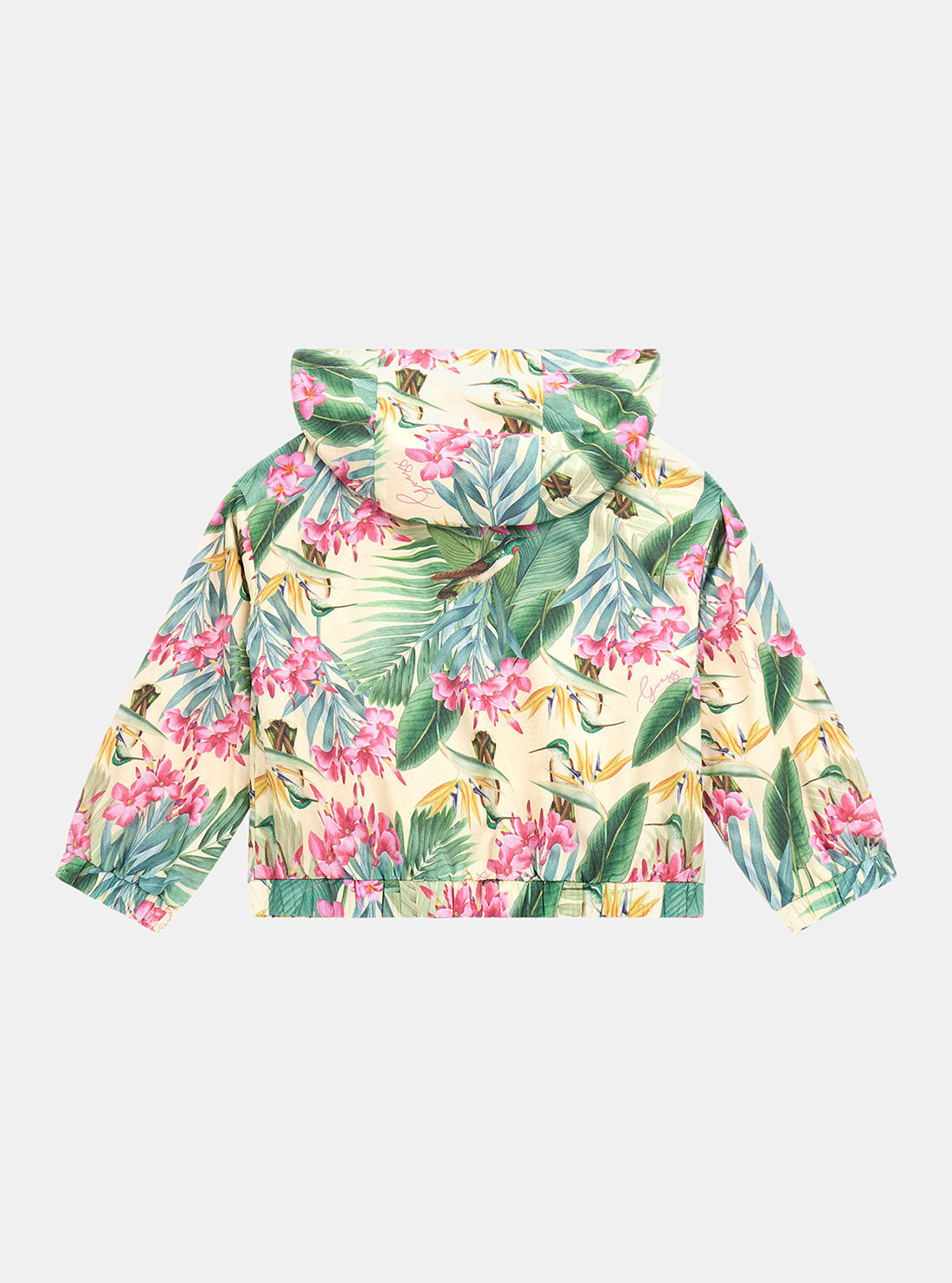 Floral Print Hooded Windbreaker Jacket (2-7)