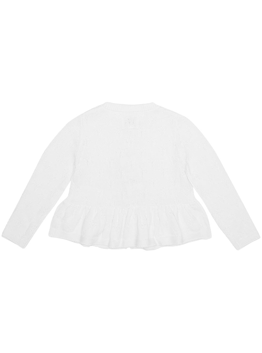 GUESSS White Long Sleeve Cardigan (2-7) back view