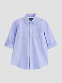 GUESS Blue Oxford Long Sleeve Shirt (7-16) front view